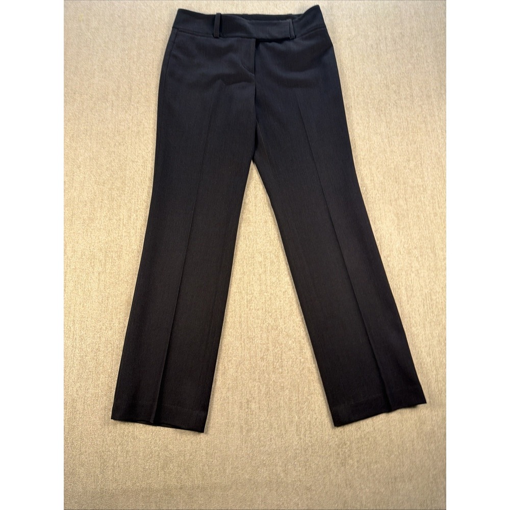 Ann Taylor Dress Pants Women Size 4 Black Signature Stretch Boot Leg‎ Flat Front